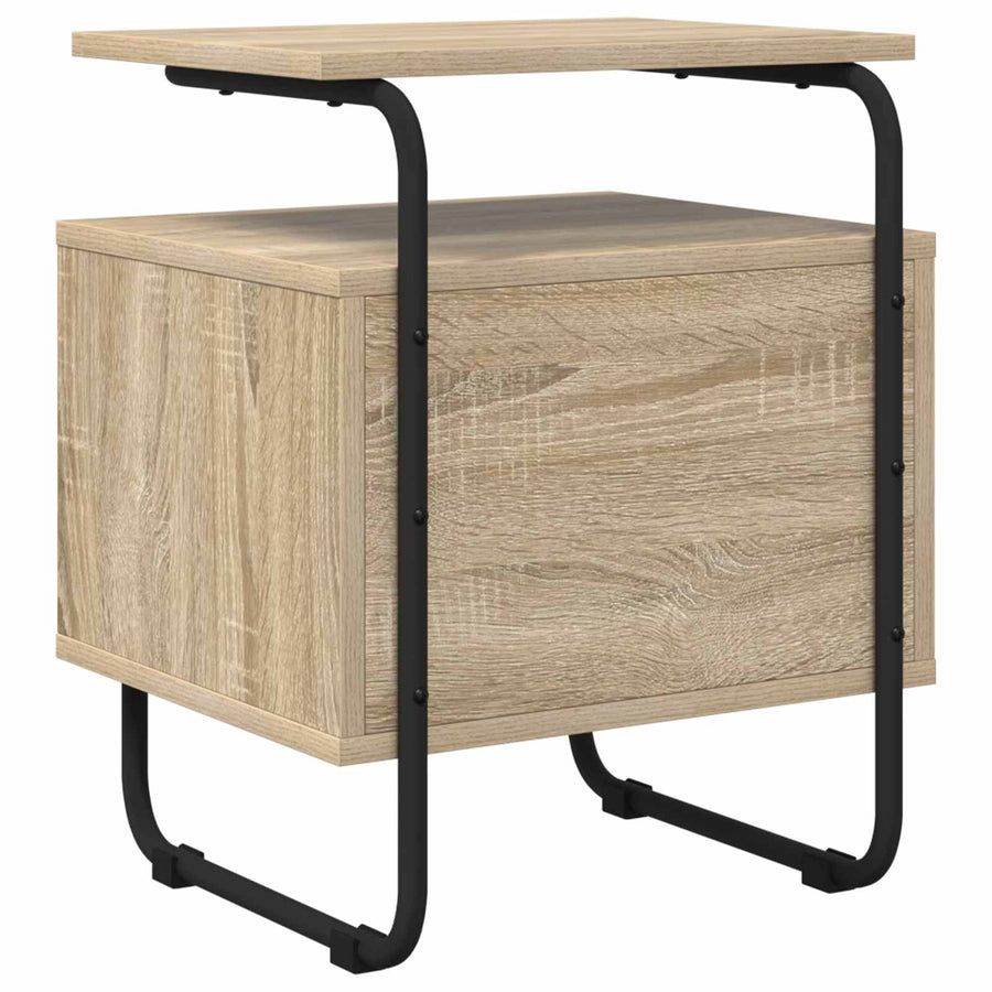 Nachtkastje 2 st Sonoma Eiken 40 x 36,5 x 50 cm Bewerkt hout