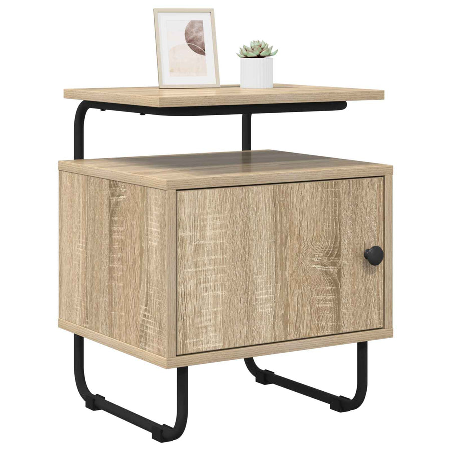 Nachtkastje 2 st Sonoma Eiken 40 x 36,5 x 50 cm Bewerkt hout