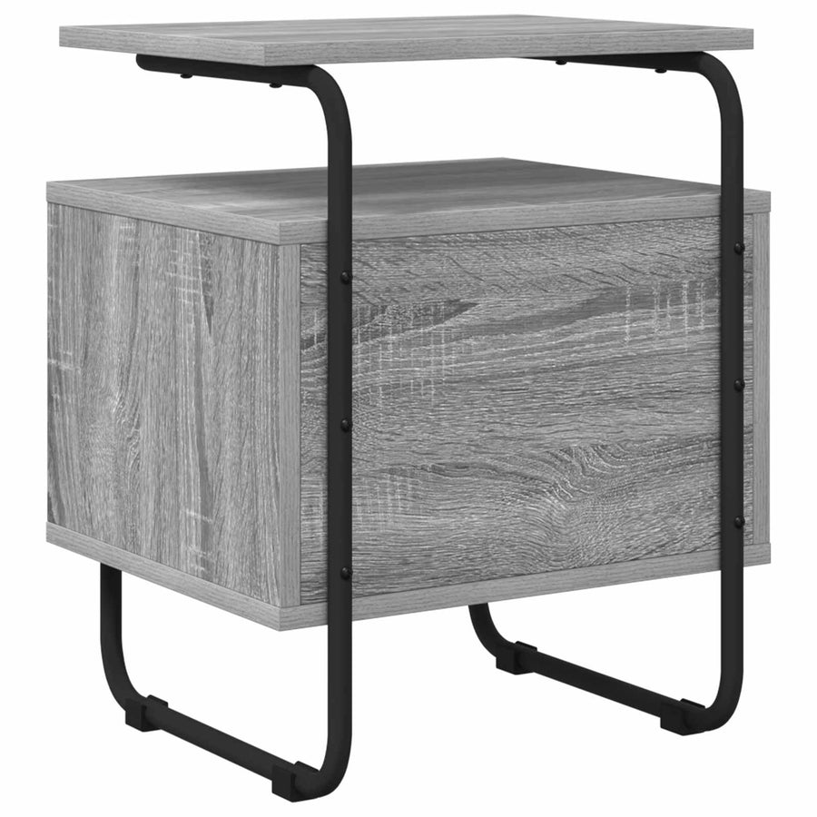 Nachtkastje Grijs Sonoma 40 x 36,5 x 50 cm Bewerkt hout