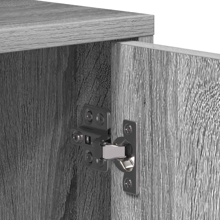 Nachtkastje 2 st Grijs Sonoma 40 x 36,5 x 50 cm Bewerkt hout