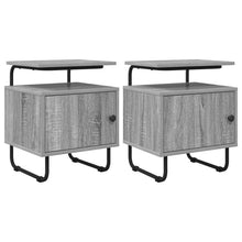 Nachtkastje 2 st Grijs Sonoma 40 x 36,5 x 50 cm Bewerkt hout