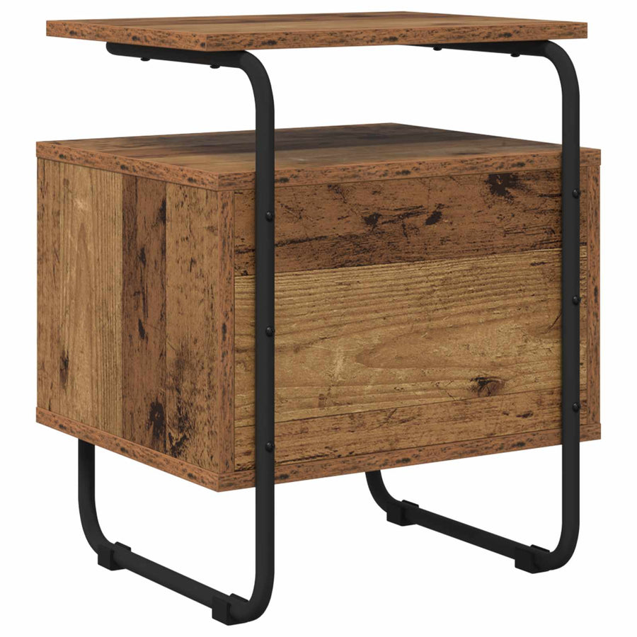 Nachtkastje Oud hout 40 x 36,5 x 50 cm Bewerkt hout