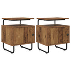 Nachtkastje 2 st Oud hout 40 x 36,5 x 50 cm Bewerkt hout