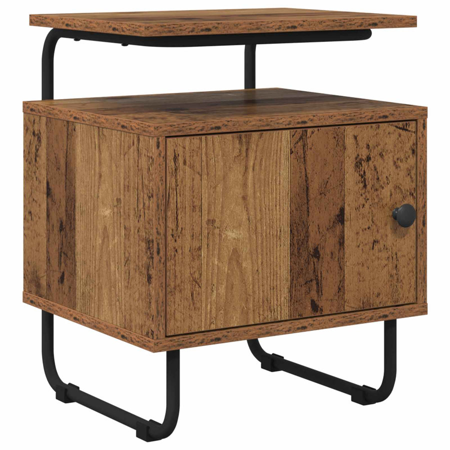 Nachtkastje 2 st Oud hout 40 x 36,5 x 50 cm Bewerkt hout