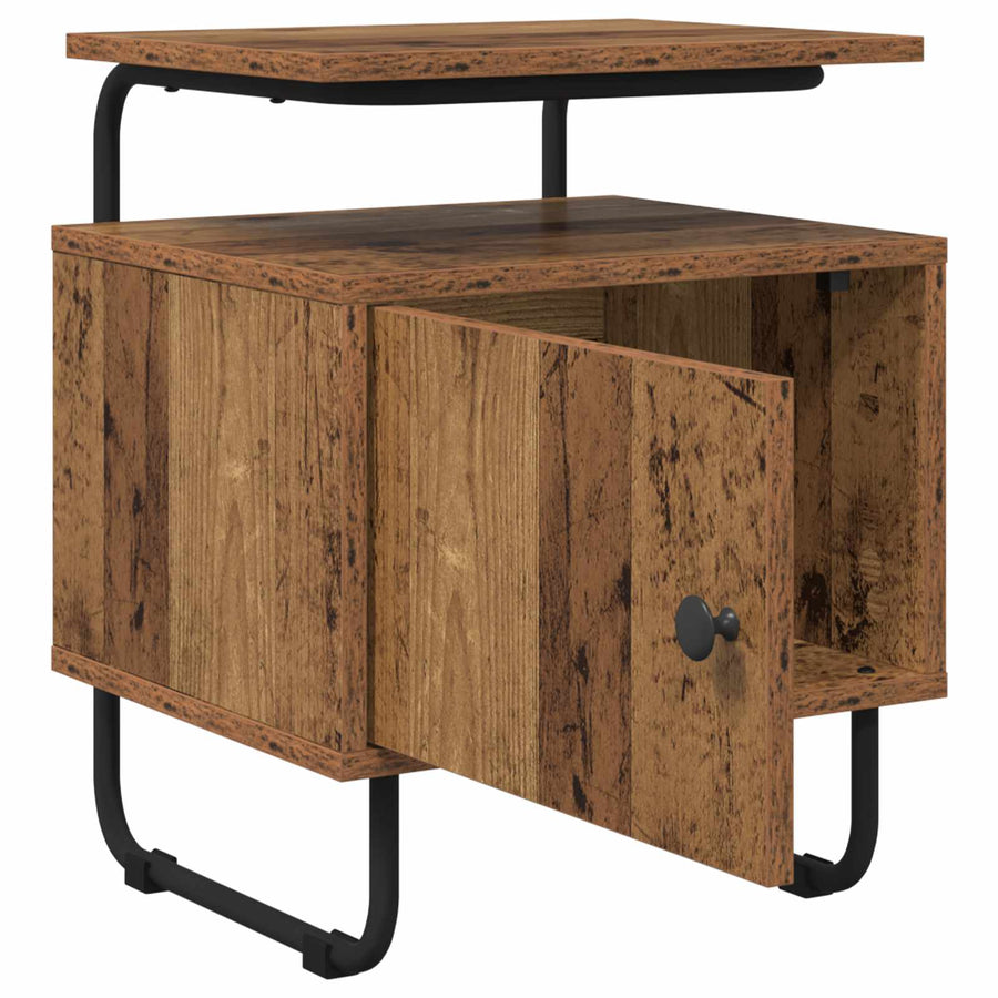 Nachtkastje 2 st Oud hout 40 x 36,5 x 50 cm Bewerkt hout