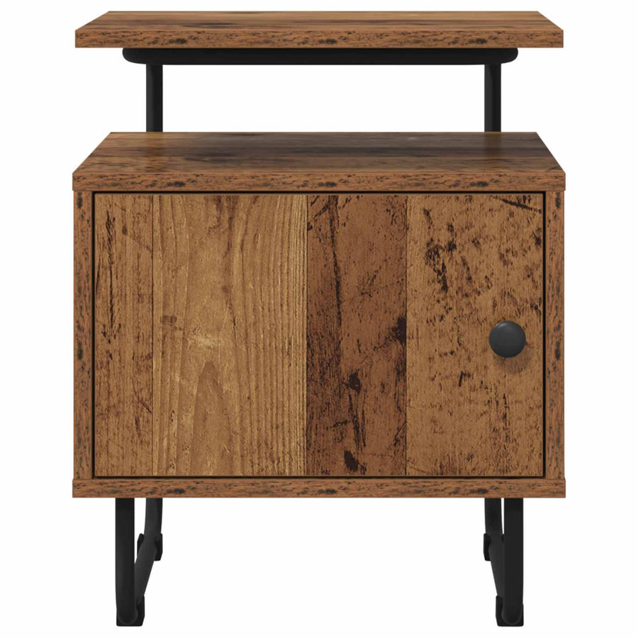 Nachtkastje 2 st Oud hout 40 x 36,5 x 50 cm Bewerkt hout