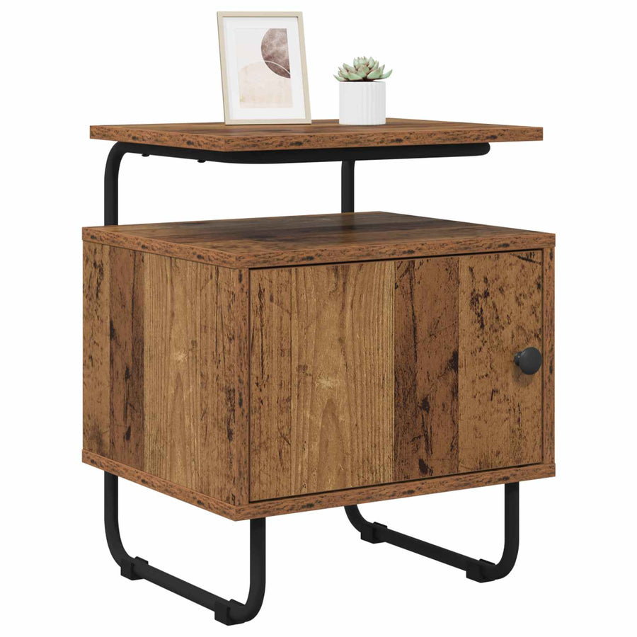 Nachtkastje 2 st Oud hout 40 x 36,5 x 50 cm Bewerkt hout