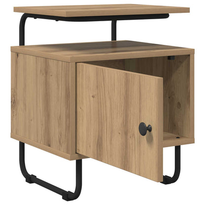 Nachtkastje Artisanaal eiken 40 x 36,5 x 50 cm Bewerkt hout