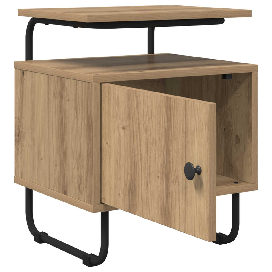 Nachtkastje Artisanaal eiken 40 x 36,5 x 50 cm Bewerkt hout