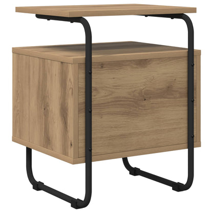 Nachtkastje Artisanaal eiken 40 x 36,5 x 50 cm Bewerkt hout