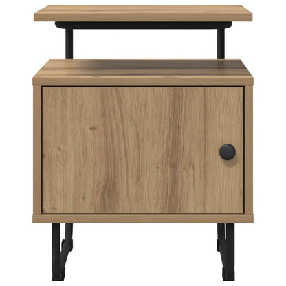 Nachtkastje Artisanaal eiken 40 x 36,5 x 50 cm Bewerkt hout