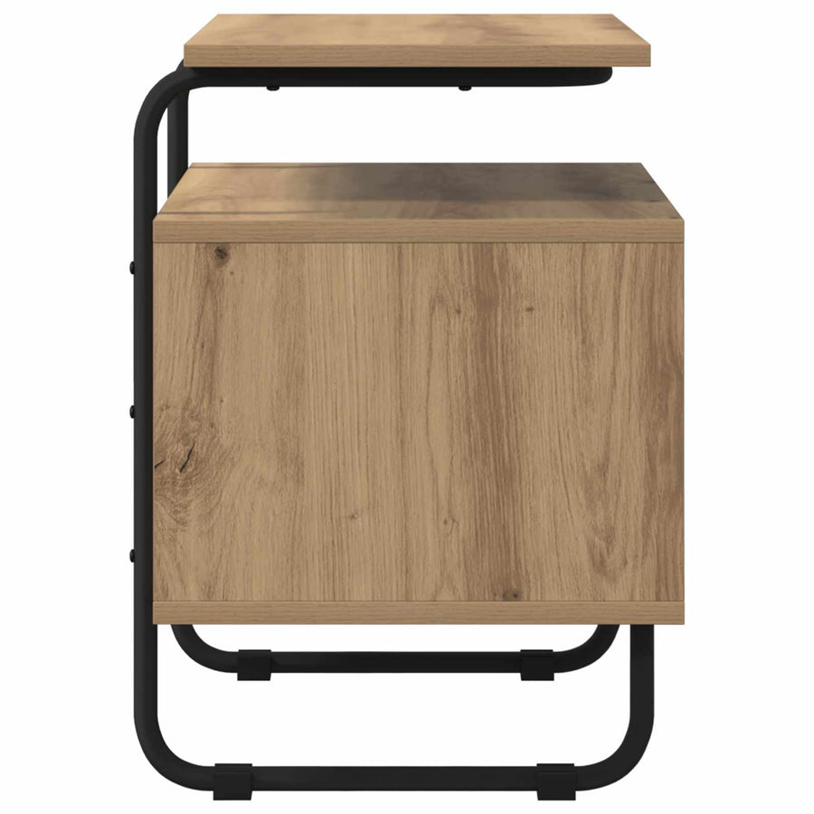 Nachtkastje Artisanaal eiken 40 x 36,5 x 50 cm Bewerkt hout