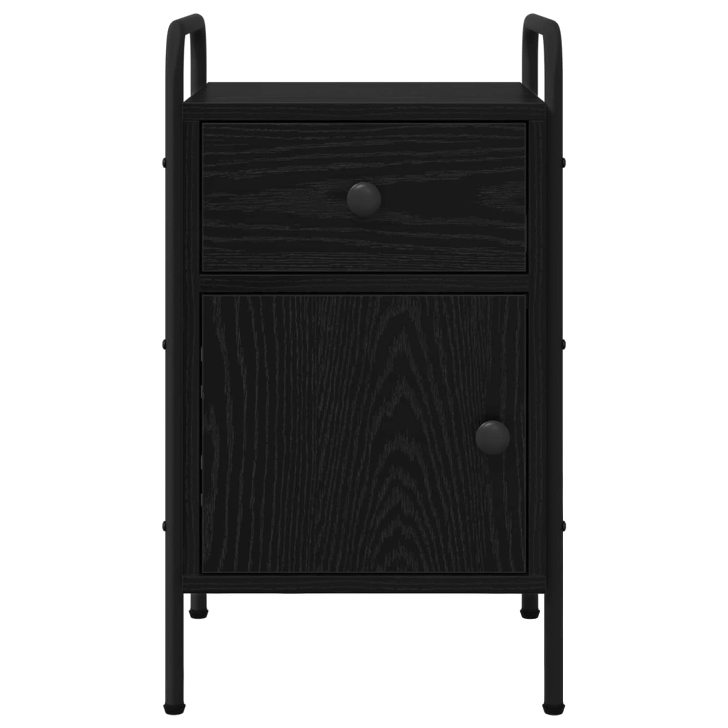 Nachtkastje 2 st Zwart eiken 35 x 36,5 x 61 cm Bewerkt hout