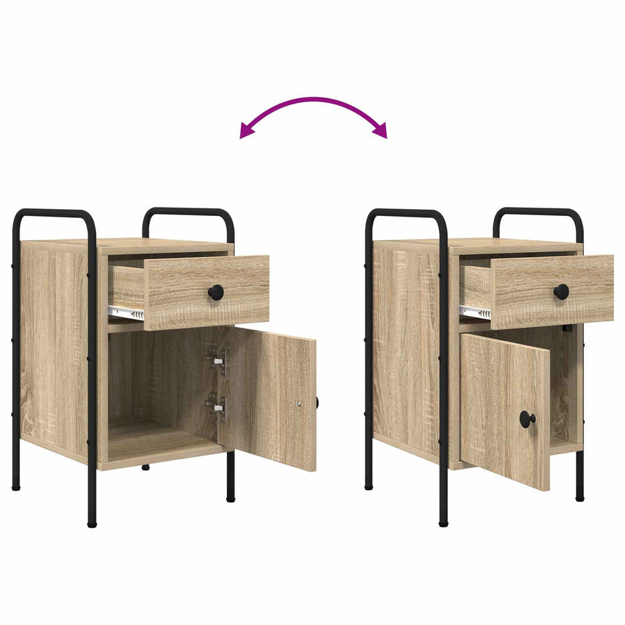 Nachtkastje Sonoma Eiken 35 x 36,5 x 61 cm Bewerkt hout