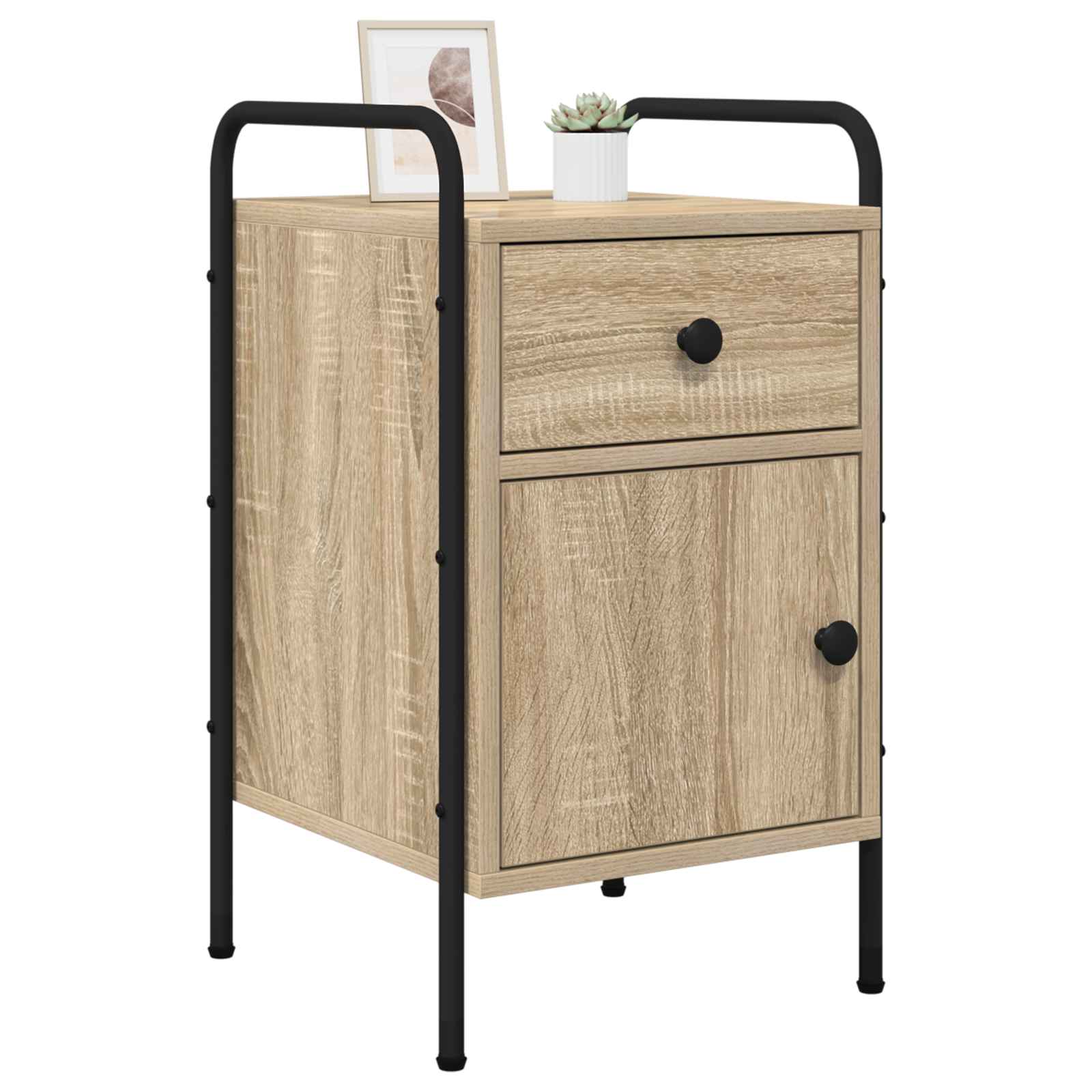 Nachtkastje Sonoma Eiken 35 x 36,5 x 61 cm Bewerkt hout