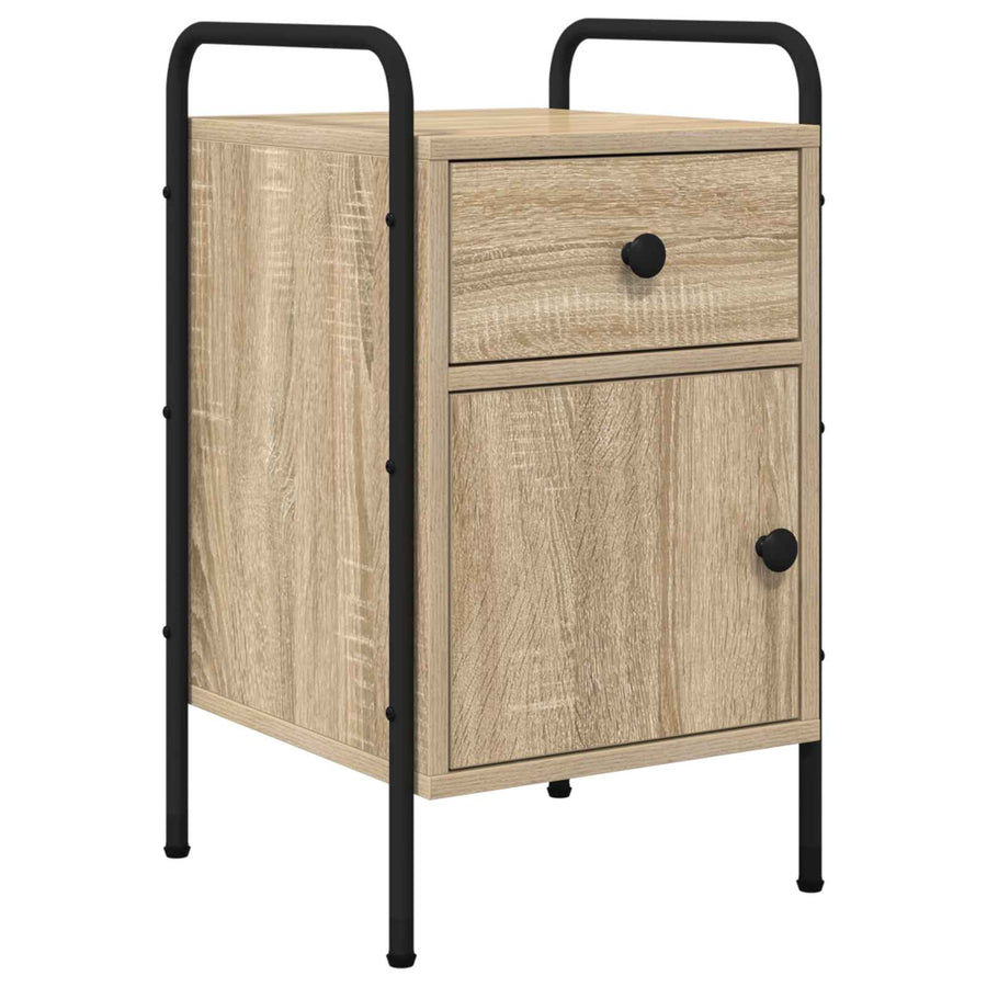 Nachtkastje 2 st Sonoma Eiken 35 x 36,5 x 61 cm Bewerkt hout
