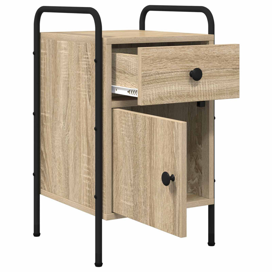 Nachtkastje 2 st Sonoma Eiken 35 x 36,5 x 61 cm Bewerkt hout