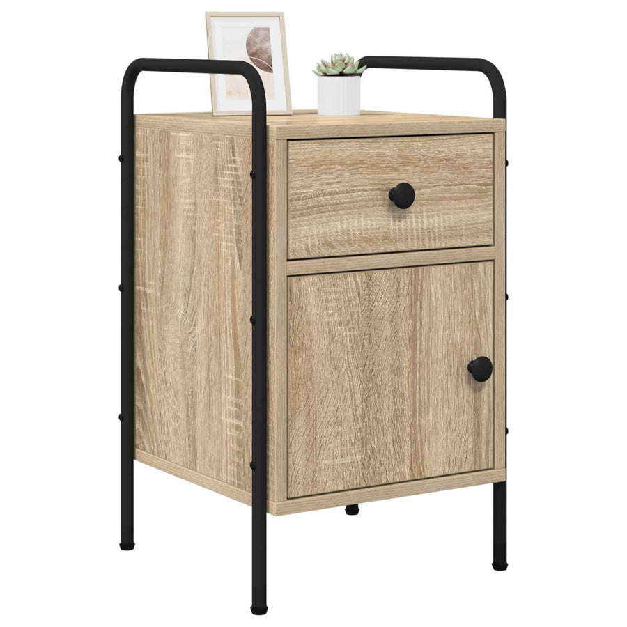Nachtkastje 2 st Sonoma Eiken 35 x 36,5 x 61 cm Bewerkt hout