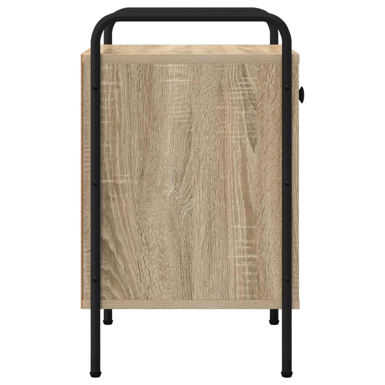 Nachtkastje 2 st Sonoma Eiken 35 x 36,5 x 61 cm Bewerkt hout