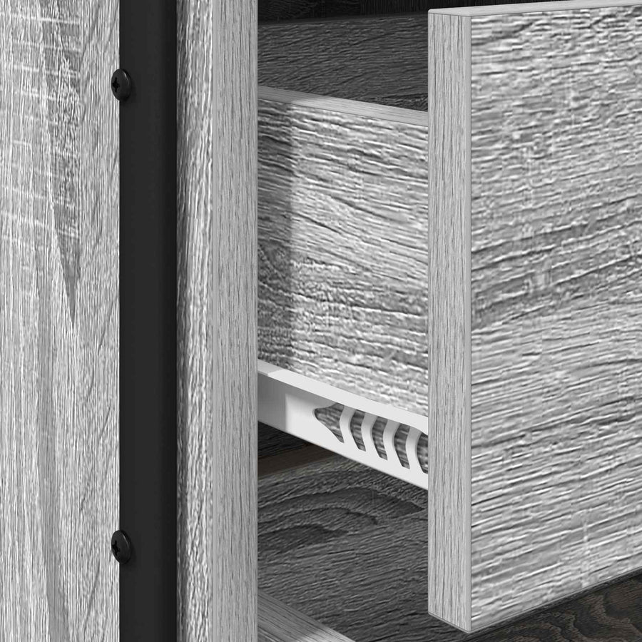 Nachtkastje Grijs Sonoma 35 x 36,5 x 61 cm Bewerkt hout