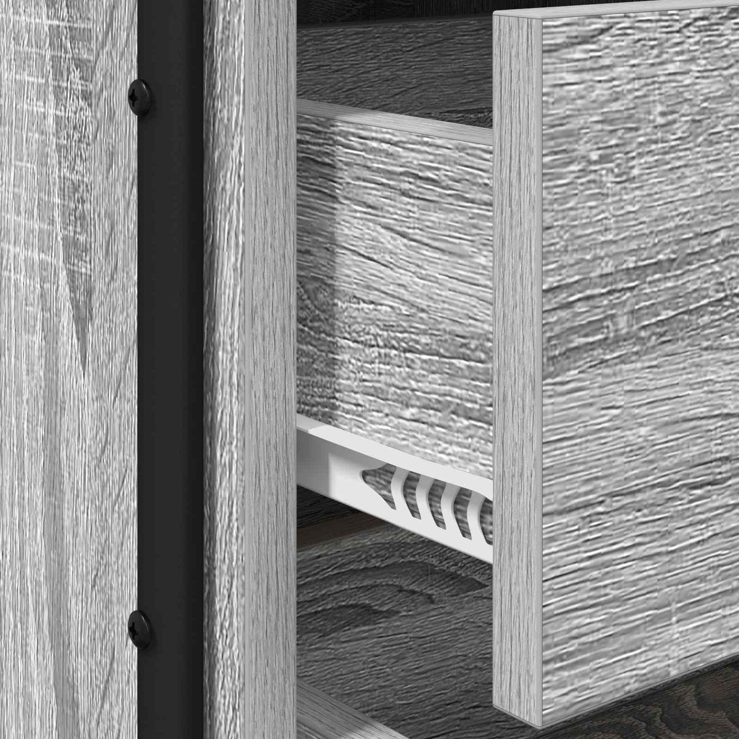 Nachtkastje 2 st Grijs Sonoma 35 x 36,5 x 61 cm Bewerkt hout