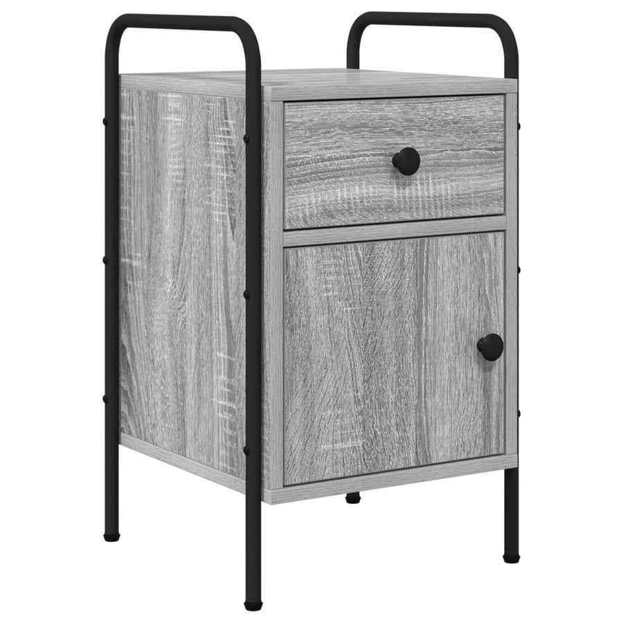Nachtkastje 2 st Grijs Sonoma 35 x 36,5 x 61 cm Bewerkt hout