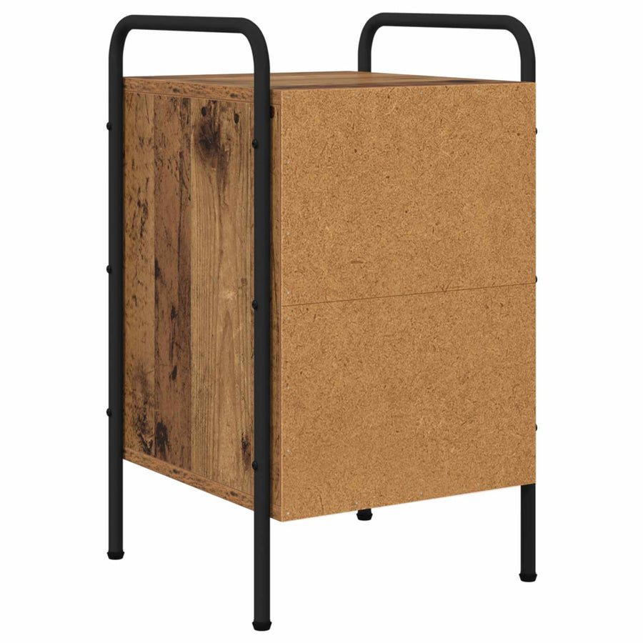 Nachtkastje Oud hout 35 x 36,5 x 61 cm Bewerkt hout