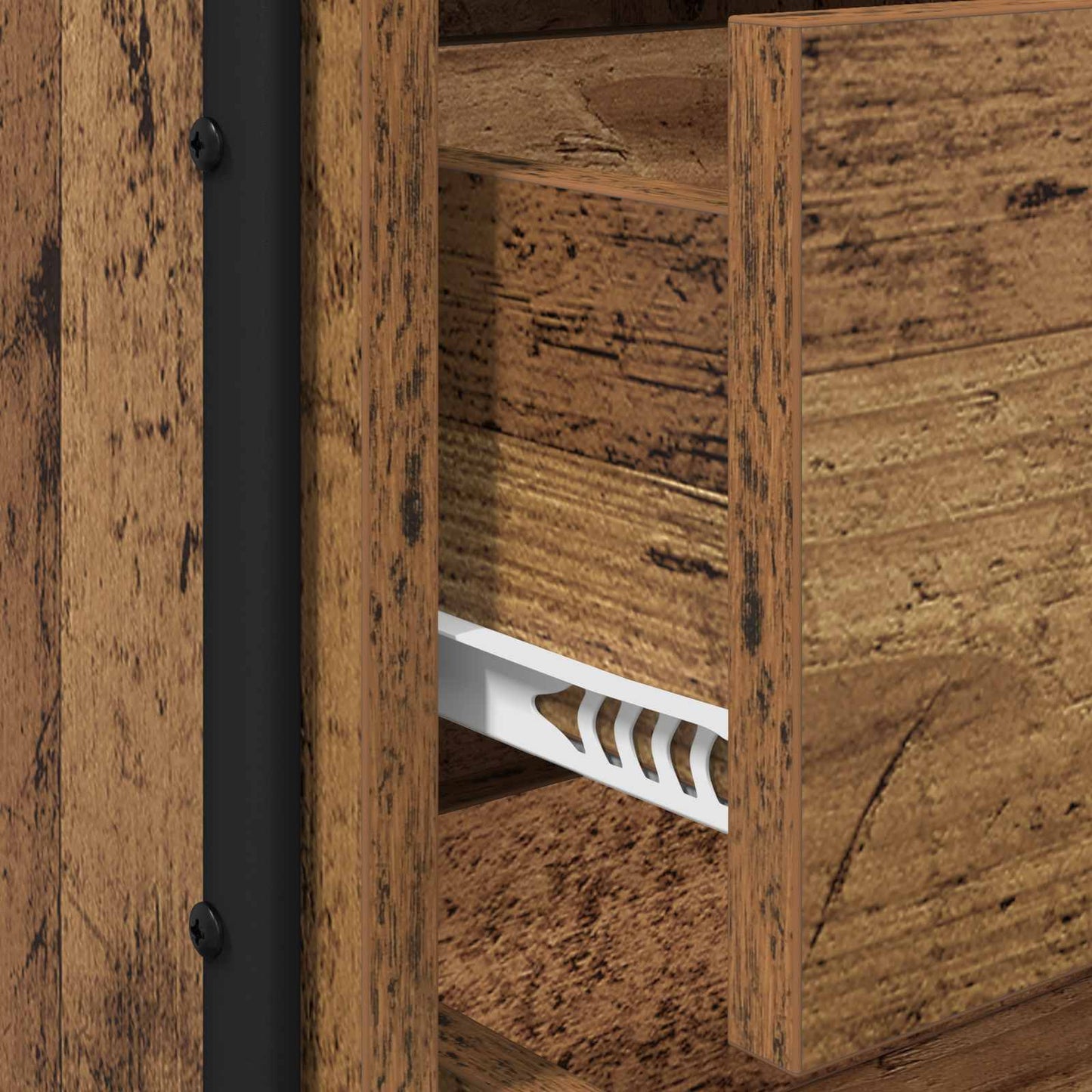 Nachtkastje 2 st Oud hout 35 x 36,5 x 61 cm Bewerkt hout