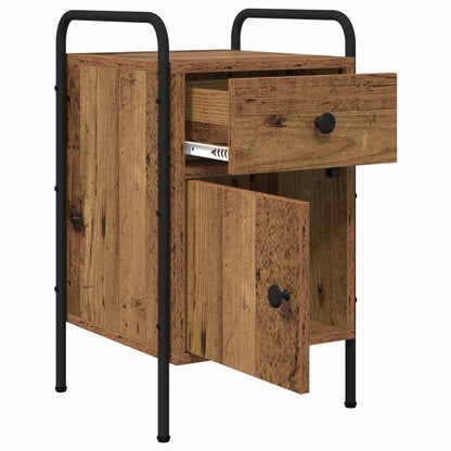 Nachtkastje 2 st Oud hout 35 x 36,5 x 61 cm Bewerkt hout