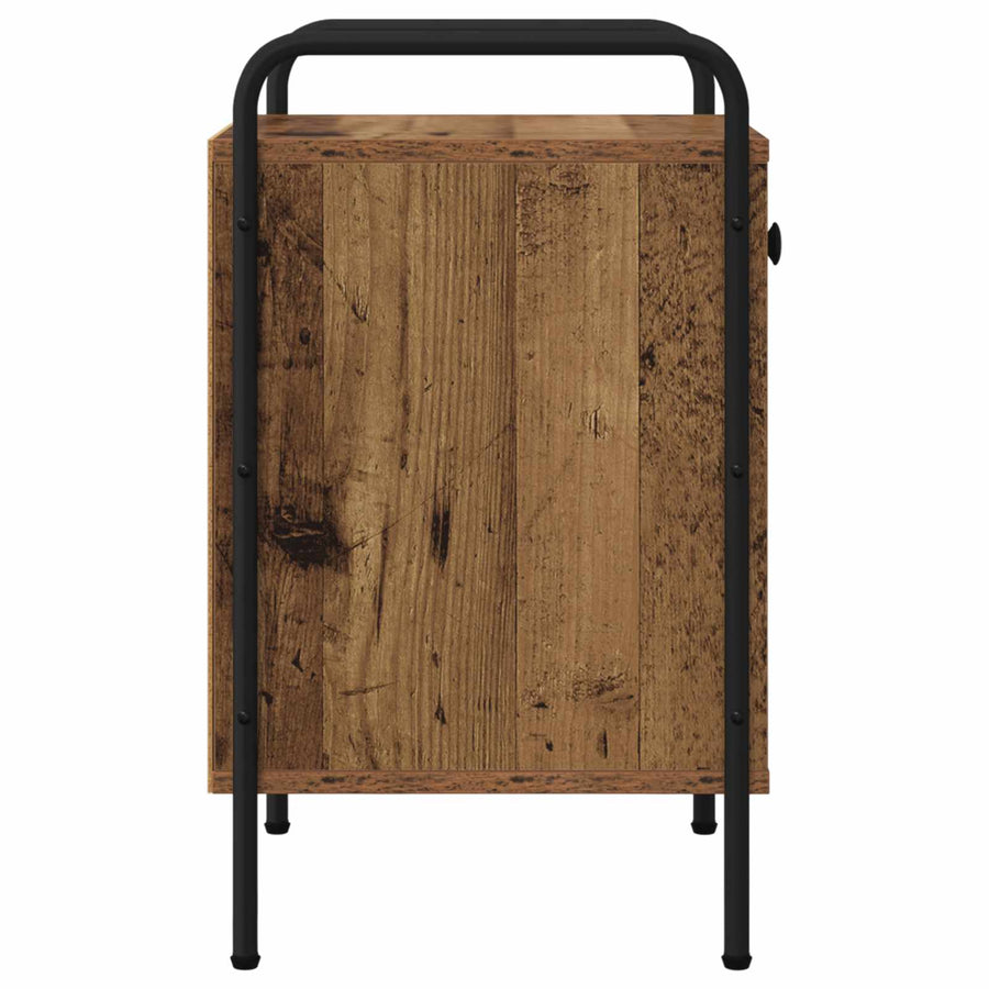 Nachtkastje 2 st Oud hout 35 x 36,5 x 61 cm Bewerkt hout