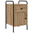 Nachtkastje Artisanaal eiken 35 x 36,5 x 61 cm Bewerkt hout
