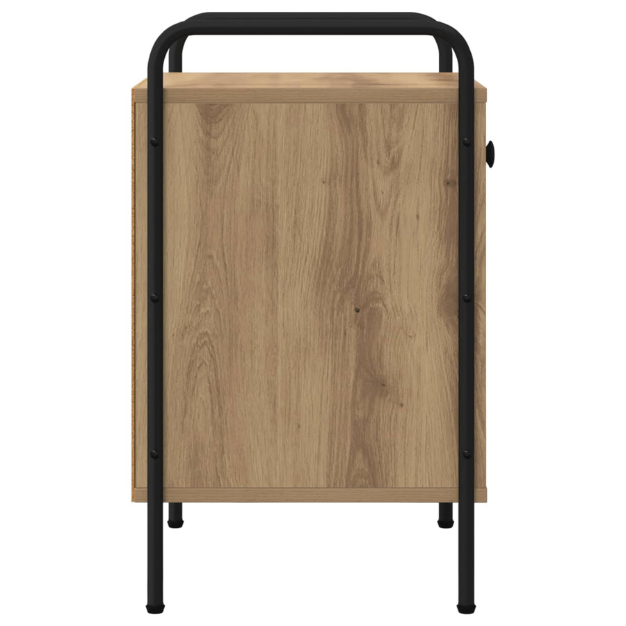 Nachtkastje Artisanaal eiken 35 x 36,5 x 61 cm Bewerkt hout