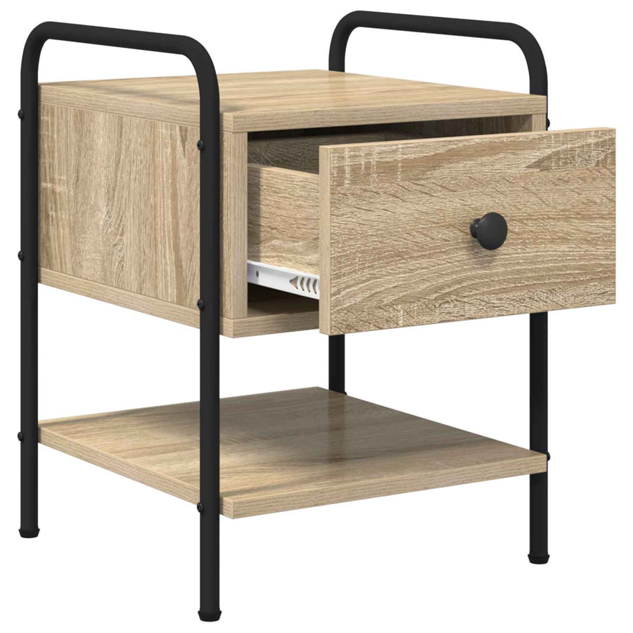 Nachtkastje Sonoma Eiken Bewerkt hout