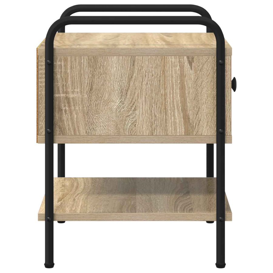 Nachtkastje 2 st Sonoma Eiken Bewerkt hout