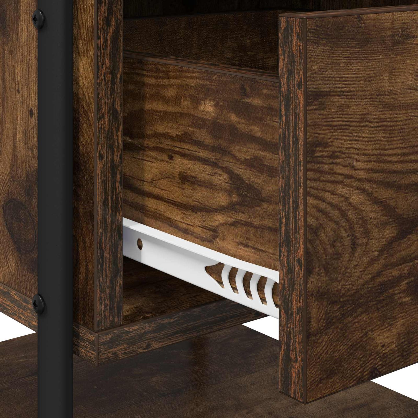 Nachtkastje Gerookt eiken Bewerkt hout