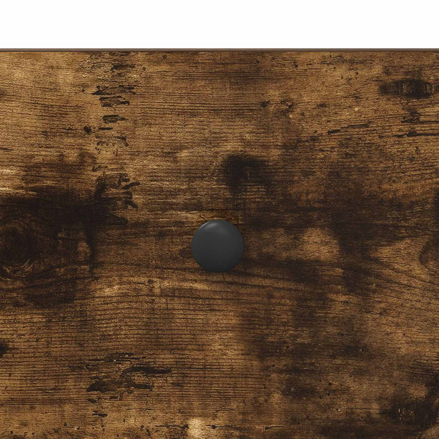 Nachtkastje 2 st Gerookt eiken Bewerkt hout