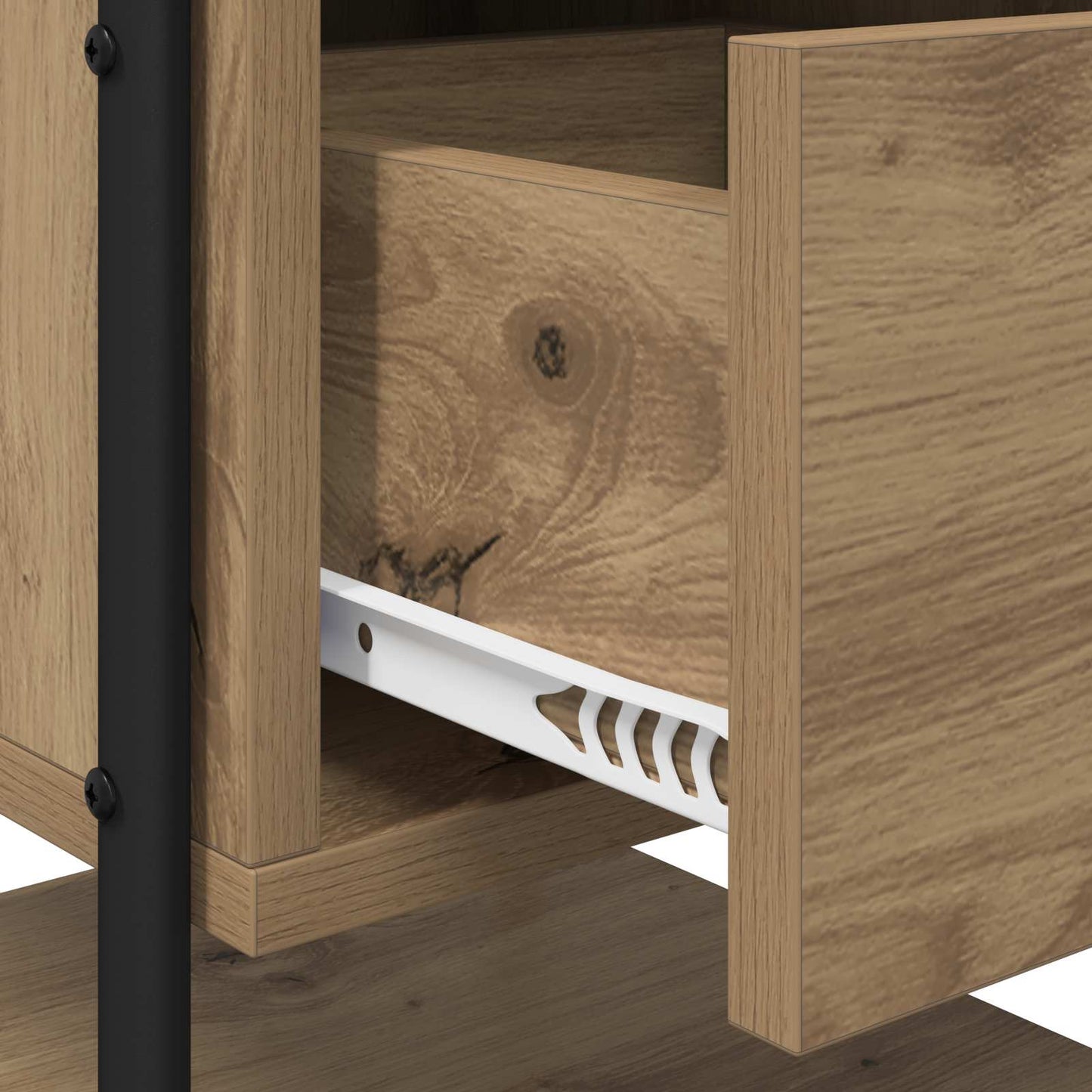 Nachtkastje Artisanaal eiken Bewerkt hout