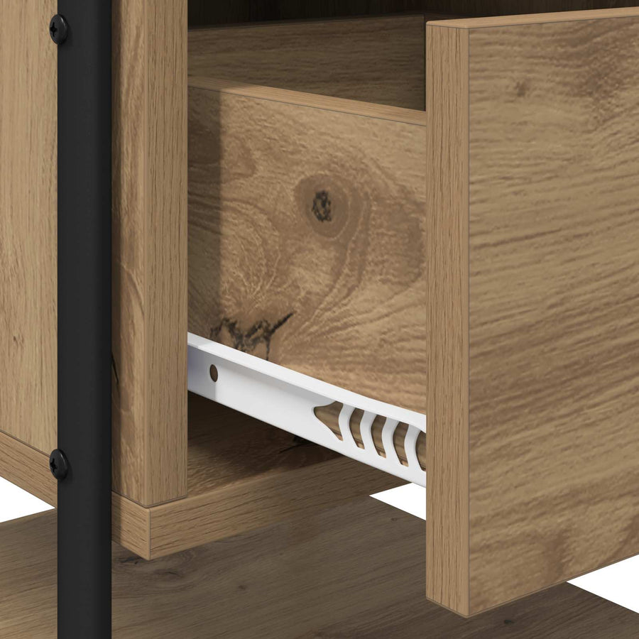 Nachtkastje Artisanaal eiken Bewerkt hout
