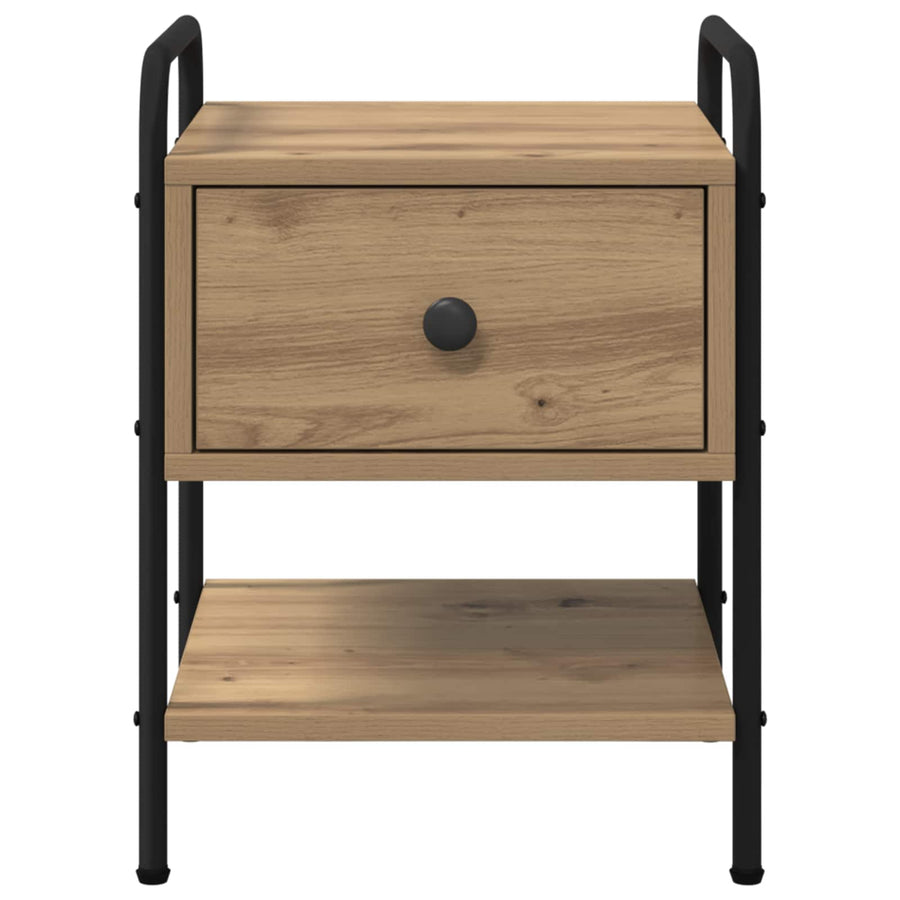 Nachtkastje Artisanaal eiken Bewerkt hout