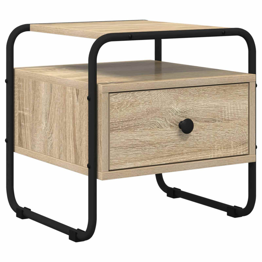 Nachtkastje 2 st Sonoma Eiken Bewerkt hout