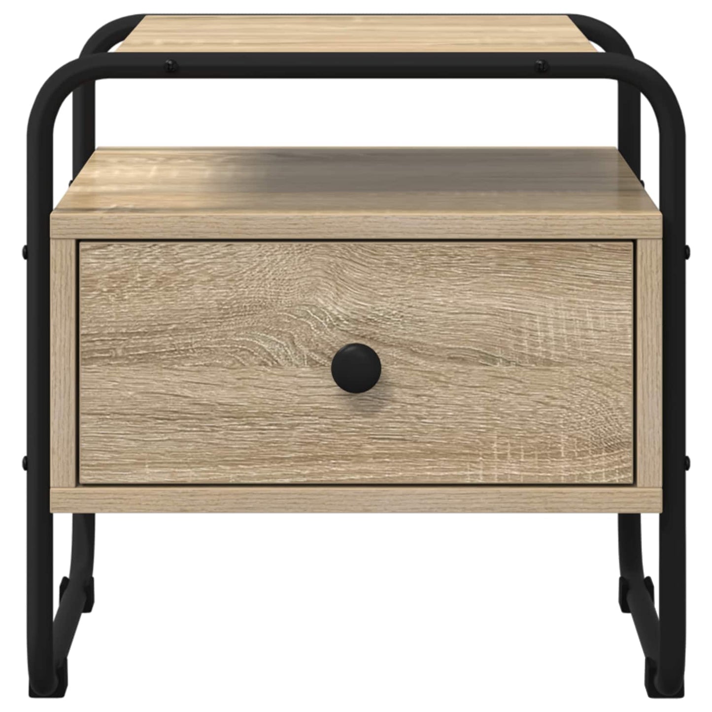 Nachtkastje 2 st Sonoma Eiken Bewerkt hout
