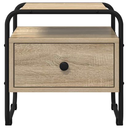 Nachtkastje 2 st Sonoma Eiken Bewerkt hout