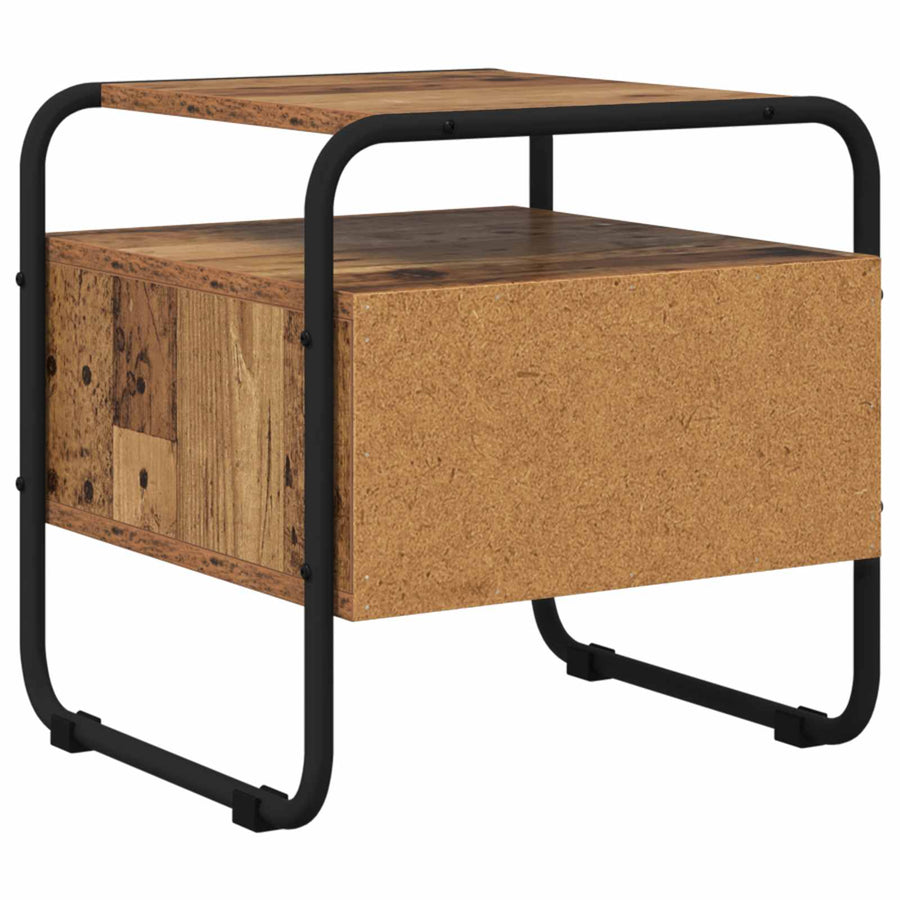 Nachtkastje Oud hout Bewerkt hout