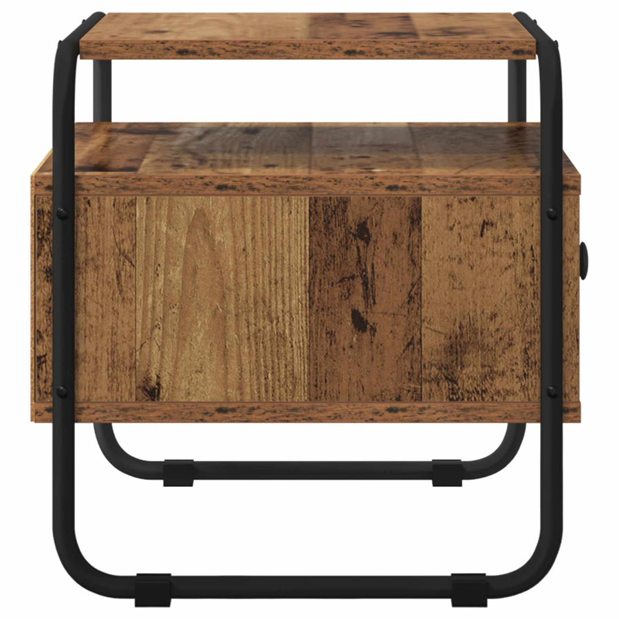 Nachtkastje Oud hout Bewerkt hout