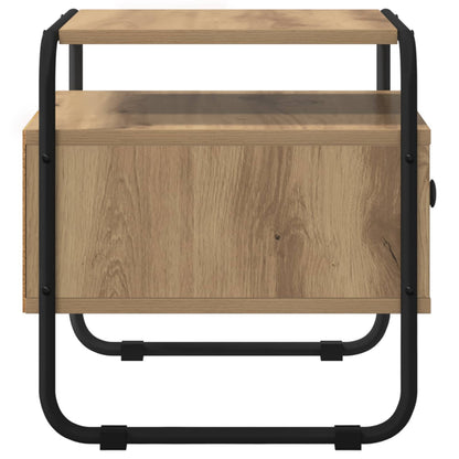 Nachtkastje 2 st Artisanaal eiken Bewerkt hout