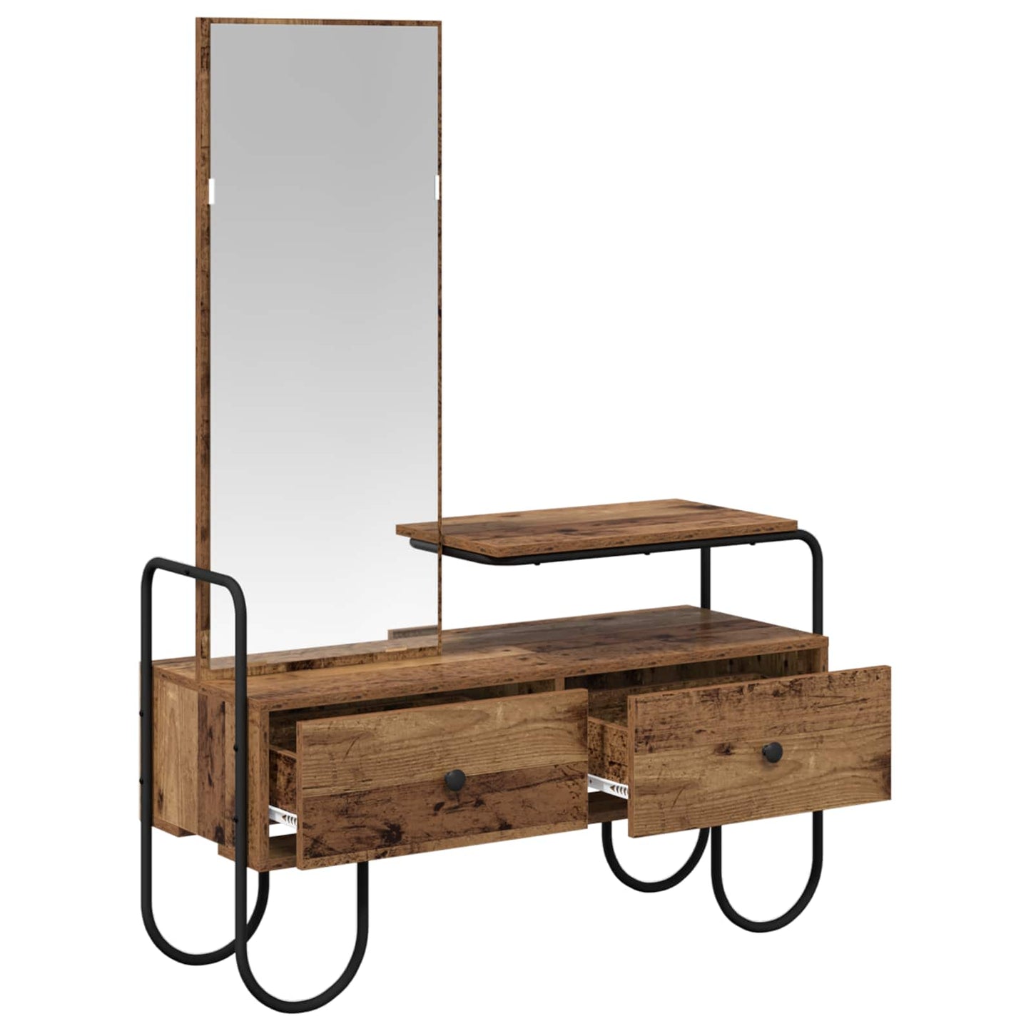 Plafondtafel met lade Oud hout 100 x 36,5 x 136 cm Bewerkt hout