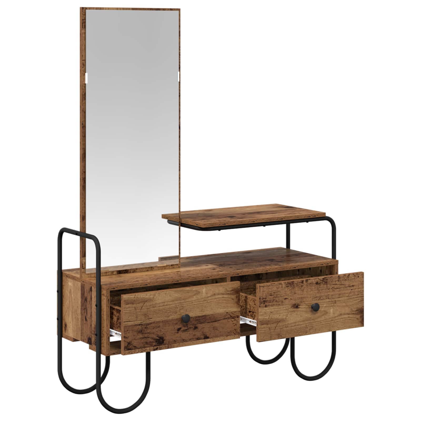 Plafondtafel met lade Oud hout 100 x 36,5 x 136 cm Bewerkt hout