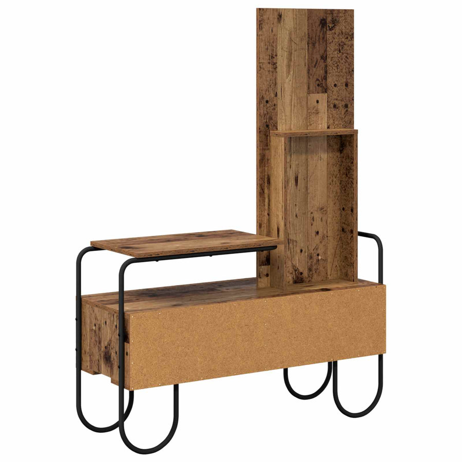 Plafondtafel met lade Oud hout 100 x 36,5 x 136 cm Bewerkt hout