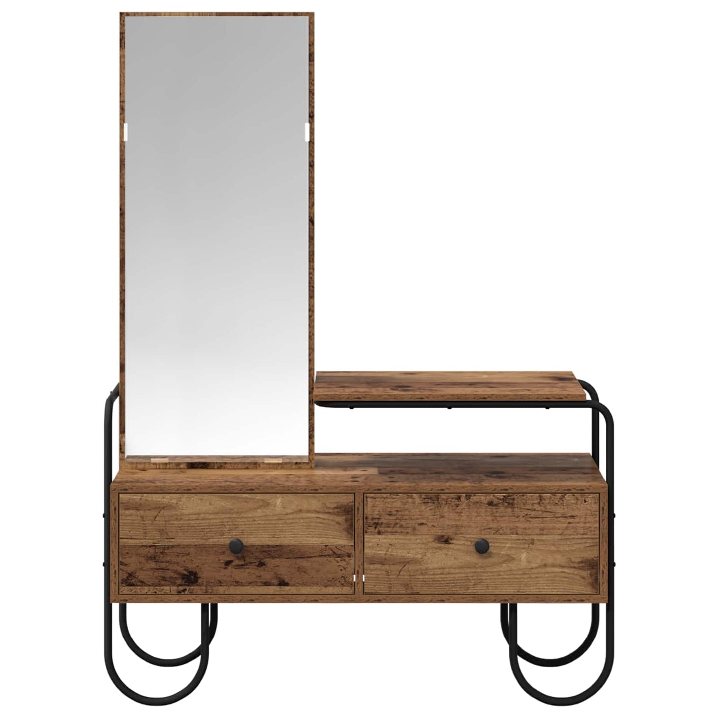 Plafondtafel met lade Oud hout 100 x 36,5 x 136 cm Bewerkt hout