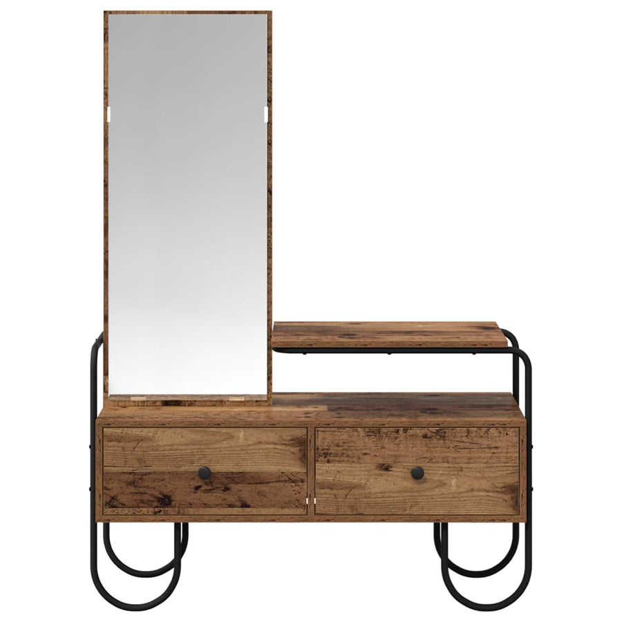 Plafondtafel met lade Oud hout 100 x 36,5 x 136 cm Bewerkt hout